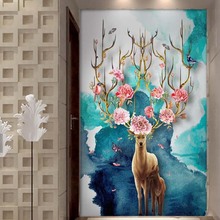 3D Wall Papers ELK Animal Murals Wallpaper for Living Room Bedroom Home Wall Decor Printed Painting Photo Wall Paper Canvas 2024 - buy cheap