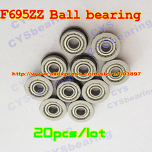 20pcs /lot F695ZZ F695ZZ 5X13X4mm 5*13*4mm F695-2Z flanged radial shaft ball bearing 2024 - buy cheap