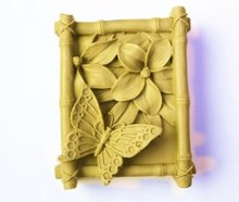 Moldes artesanales de silicona para jabón, 3,3 ", mariposa en bambú, 50190 2024 - compra barato
