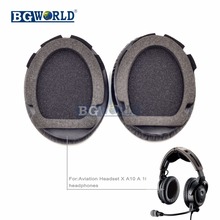 BGWORLD-almohadillas negras para los oídos, almohadillas para los oídos, cojín de espuma para boss, auriculares de aviación X A10 A 10 A20, esponja para auriculares 2024 - compra barato