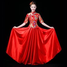 Stage dance wear Chinese folk dance costume clothing national ancient fan dance traditional Chinese dance costumes FF752 2024 - buy cheap