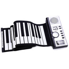 Portable Flexible 61 Keys Silicone MIDI Digital Soft Keyboard Piano Flexible Electronic Roll Up Piano Toy Musical Instrument Toy 2024 - buy cheap