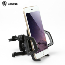 Baseus Universal Flexible Air Vent Mount Mobile Car Phone Holder For iPhone Samsung Xiaomi GPS Soporte Movil Phone Stand 2024 - buy cheap