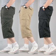 Summer Short for Men Plus Size Cargo Shorts Casual Cotton Beach Board Shorts with Multi Pocket Loose Baggy Joggers Clothes 2024 - buy cheap