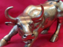 Large Rare Old Chinese  Tibet Copper Running Bull statue /sculpture,best collection&adornment,free shipping 2024 - buy cheap