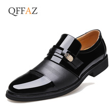 Qfaz-zapatos de cuero genuino para hombre, calzado de negocios, Oxford, zapatos formales de alta calidad, 2018 2024 - compra barato