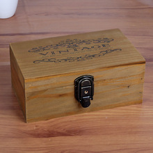 Caja de almacenamiento de joyería Vintage, caja de madera con cerradura de Metal, organizador de cosméticos, cajas de madera, cajas de dulces de joyería Retro antigua 2024 - compra barato
