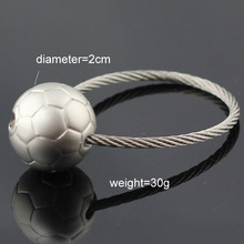 3D soccer keychain wire rope key chain key holder football keychain high quality portachiavi llaveros hombre bag charm 2024 - buy cheap