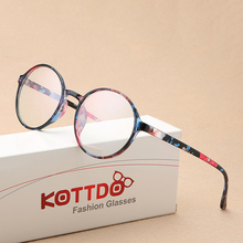 KOTTDO-gafas redondas para hombre y mujer, lentes transparentes para miopía, con armazón, a la moda 2024 - compra barato
