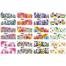 UPRETTEGO 12 PACKS / LOT NAIL ART BEAUTY WATER DECAL SLIDER NAIL FULL COVER MARGUERITE DAISY AZALEA A841-852 2024 - buy cheap