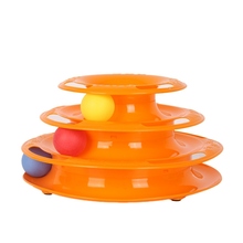 Trilaminar Turntable Cat Toy Funny Pet Toys Cat Crazy Ball Disk Interactive Amusement Plate Play Toy Balls Ball 2024 - buy cheap