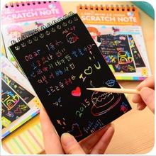 New Coil Black Blank Scratch Note Graffiti Sketchbook Doodle DIY Drawing Paper Art Painting Pads Stationery Kids Birthday Gift 2024 - buy cheap
