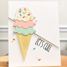 Sweet Ice Cream Metal Cutting Dies for DIY Scrapbook Album Paper Craft Embossing Stamps Stencil Dies 9.8*3.9cm 2024 - buy cheap