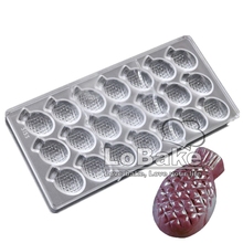 New arrivals 21 cavities pineapple shape PC Polycarbonate plastic mold for chocolate accesorios de cocina DIY baking supplies 2024 - buy cheap