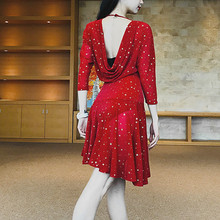 Платье для латинских танцев, распродажа, женское платье для латинских танцев, танцевальные костюмы для самбы, красное платье Танго, одежда для танго, костюм для сальсы, белая Одежда для танцев 2024 - купить недорого