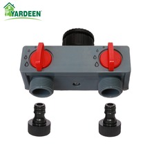 2 Way Distributor 3/4'' and 1'' ABS Plastic Garden Hose Pipe Splitter Water Connector 2 Way Tap Irrigation 2024 - buy cheap