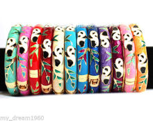 Wholesale 10PCS Mix CHINESE HANDMADE Cloisonne Enamel Cuff Panda Bracelet 2024 - buy cheap