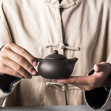 YiXing-TETERA de té china hecha a mano, juego de té pequeño de cerámica, vajilla de porcelana, arcilla púrpura, kung-fu, envío directo 2024 - compra barato