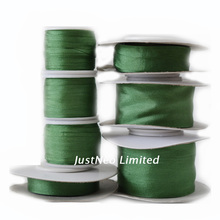 Cinta de seda de Tafetán de doble cara para manualidades, cinta bordada de seda auténtica de 100% verde profundo, 2-32mm (253-1 pulgadas), 1/16 2024 - compra barato