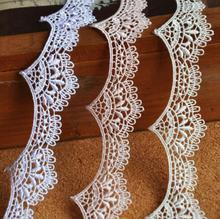 5 Meters Ivory Pink Venise Lace Trim Wedding DIY Crafted Sewing Water Soluble Lace Ribbons 3.5cm Width 2024 - buy cheap
