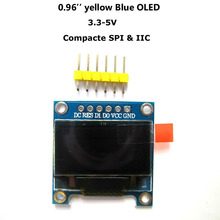 0.96" Yellow Blue 0.96 inch OLED module 12864 128x64 Dots Graphic LCD Display Module For Arduino SPI IIC 3.3-5V 2024 - buy cheap