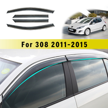 Visera de protección solar para ventana de coche, accesorio de protección contra lluvia y humo para Peugeot 308, 2011, 2012, 2013, 2014, 2015/2016-2018 2024 - compra barato