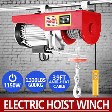 1320 lbs Electric Hoist Remote Control Electric Winch Overhead Lifting Crane 2024 - buy cheap