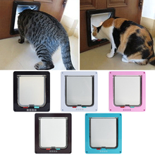 Intelligent Control Pet Cat Door 4 Way Lockable Security Flap Door for Dog Cat Kitten Wall Mount Door Animal Pet Gate Door 2024 - buy cheap