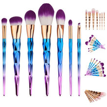 Professional Diamond Unicorn Makeup Brushes Facial Foundation Eyeshadow Contour Lip Powder Cosmetic Makeup Brushes Kit 2024 - buy cheap