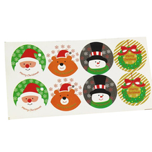 80pcs/pack Christmas Santa Clause Smile Bear Snowman Handmade Cake Package Sealing Label Kraft Sticker Baking DIY Gift Stickers 2024 - buy cheap