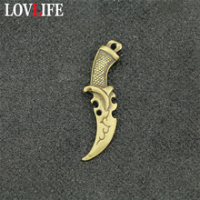 Vintage Brass Dagger Key Pendant Pure Copper Machete Knife Keychain Pendants Trinket Personality Key Chain Accessories Creative 2024 - buy cheap