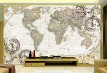 Papel de parede para tv, mural europeu, vintage, mapa náutico do mundo, plano de fundo tv, natureza 2024 - compre barato