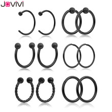 Jovivi Stainless Steel Nose Ring Hoop Nose Stud Cartilage Tragus Daith Septum Ear Helix Nipple Eyebrow Lip Body Piercing Jewelry 2024 - buy cheap