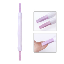 1 Pc Double Head Quartz Scrubs Stone Cuticle Remover Pusher Stick Pen Grits Nail Art  Nail Care Professional Tool 2024 - buy cheap