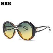 Hbk unissex moda grande redondo óculos de sol 2019 nova moda feminina marca designer óculos de sol legal oco tons eyewear masculino uv400 2024 - compre barato