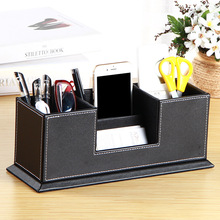 Creative fashion PU pen holder Multifunctional desktop office storage pen case 2024 - buy cheap