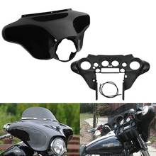 Parabrisas exterior interior para motocicleta, carenado de humo para Harley, Touring, Road King, Street Electra Glide FLH 96-13 2024 - compra barato