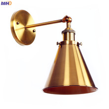 IWHD Golden Loft LED Wall Lamps Bathroom Mirror Stair Edison Style Lighting Vintage Wall Light Sconces Lumnaire Wandlampen 2024 - buy cheap