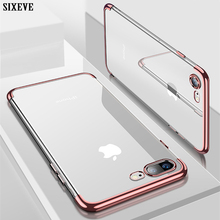 Прозрачный мягкий чехол SIXEVE для iPhone 6 S 6 S iPhone XR XS MAX X 10 8 7 Plus 6Plus 7 Plus 8Plus, ультратонкий чехол из тпу для сотового телефона 2024 - купить недорого