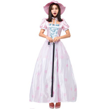 Костюм принцессы для девочек-подростков на Хэллоуин, длинное винтажное милое розовое косплейное платье для женщин, большие размеры 2024 - купить недорого