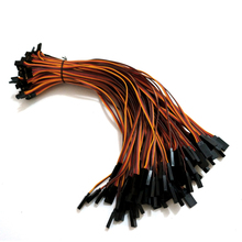 Futaba JR-cables de enchufe macho y hembra, 300mm, 22AWG, 100, unids/lote, servos de cableado, cable de plomo de extensión RC, envío gratis 2024 - compra barato