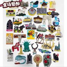 (6 pieces / lot)World travel characteristics resin refrigerator stickers 2024 - buy cheap