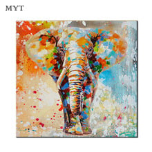 Professional Artist Handmade animal color elephant baby Oil Painting on Canvas wall art pictures for living Room Wall home Decor 2024 - buy cheap