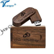 Trangee Walnut Wood USB Flash Drive +box pendrive 4GB 8GB 16G 32GB USB 2.0 Memory stick photography gifts (Over 5 PCS free Logo) 2024 - buy cheap