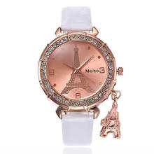 2018 Hot sale Women Quartz Wrist The Eiffel Tower Rhinestone pendant Wrist Watch Female Clock relogio feminino bayan saat P20 2024 - buy cheap