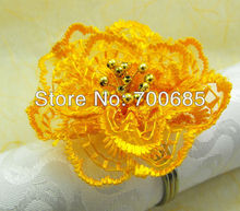 gold rose napkin ring, napkin holder for decoration 2024 - buy cheap