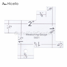 Measuring Gauge Ruler Mini Plastic Imperial Scale Functional Quilting Ruler Metric Sewing Craft Template Tool Hicello 2024 - buy cheap