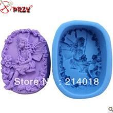 Silicon Soap Mold Cake Decoration Mold Manual Soap Mold NO.SO-022 Aroma Stone Moulds Free Shipping Angel of Rose Silicone Rubber 2024 - buy cheap