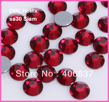 Free Shipping! 288pcs/Lot, ss30 (6.3-6.5mm) High Quality DMC Siam Iron On Rhinestones / Hot fix Rhinestones 2024 - buy cheap