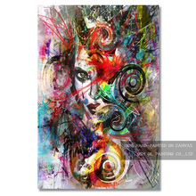 High Quality Abstract Portrait Oil Painting On Canvas Modern Abstract Lady Figure Painting On Canvas For Wall Decoration 2024 - buy cheap